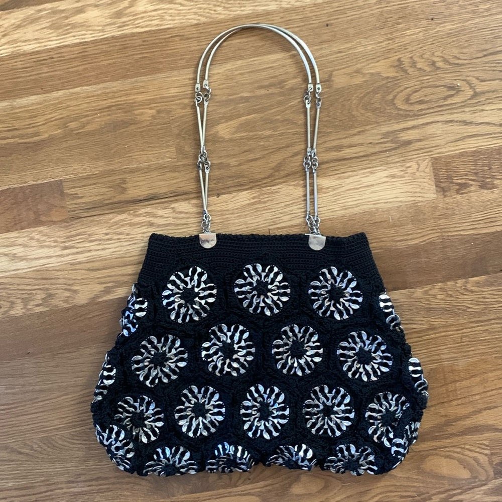 Incredible Vintage 90s Goth Whimsigoth Soda Can Tab Crotchet Flower Purse